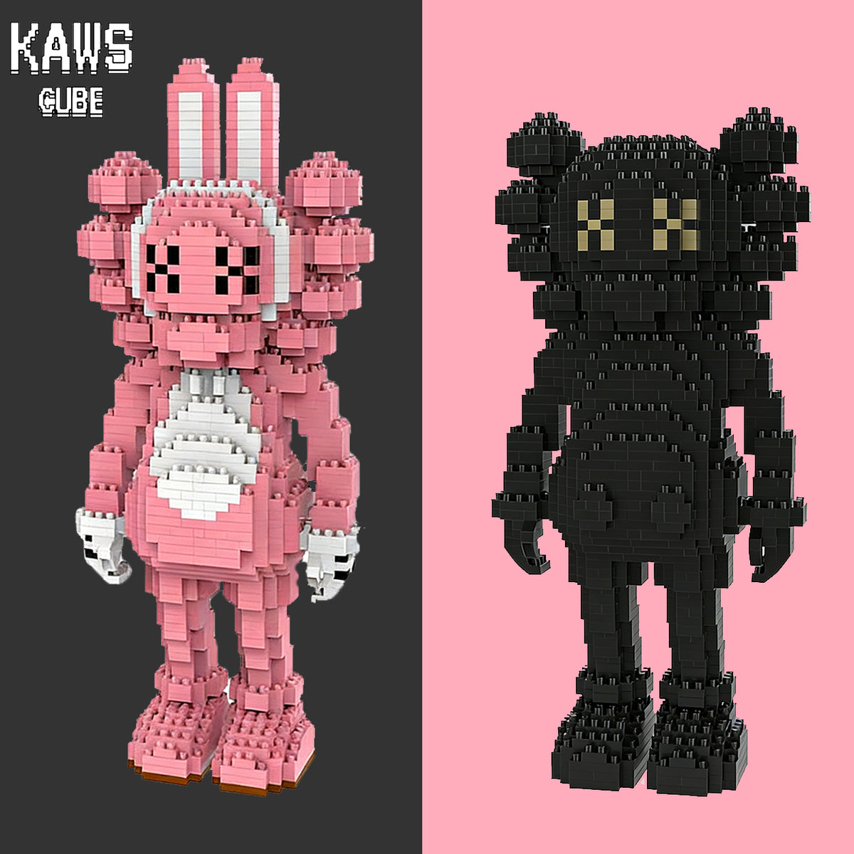 カウズ  KAWS Companion PINK： Nanoblock  ナノブロック「220mm」251225-6