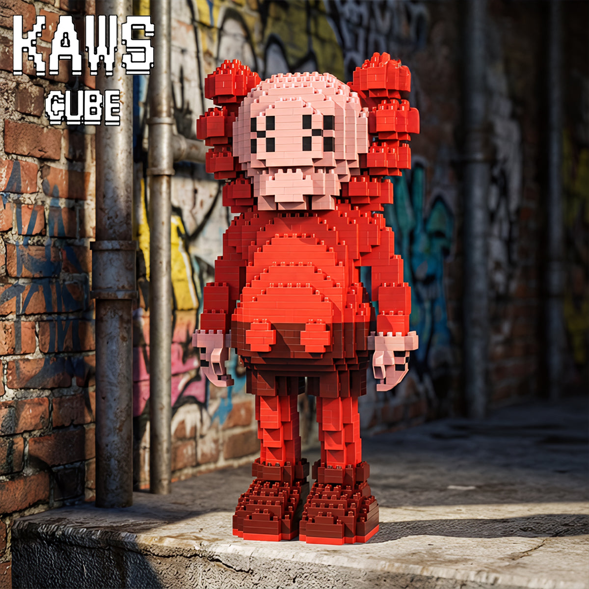 カウズ  KAWS Companion RED： Nanoblock  ナノブロック「220mm」251225-5